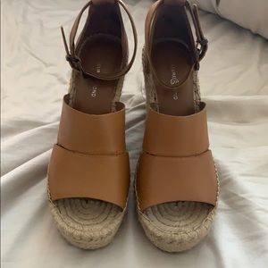Treasure & Bond camel, braided wedges size 7.5